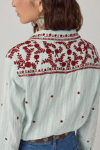 Salinger Shirt Cream Indigo