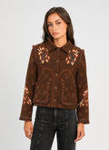 Nesty Ethnic Folklore Brown Jacket