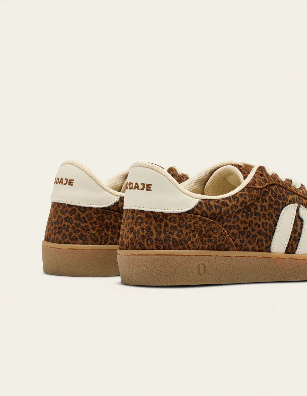 Lucia low-top trainers Leopard Ecru