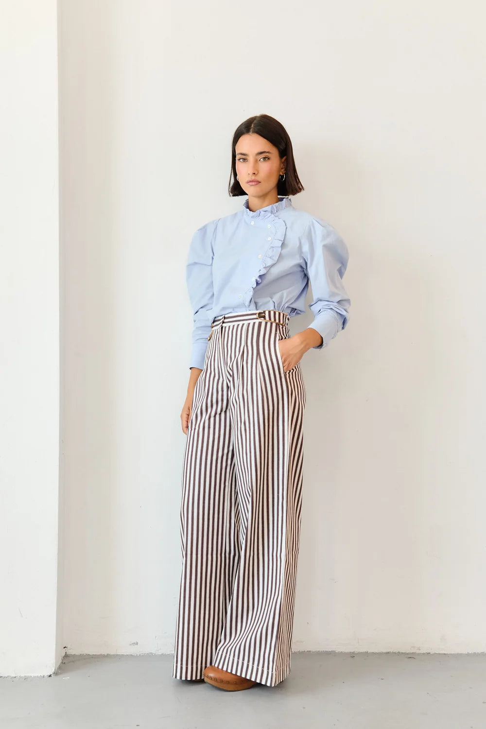 Bayona Striped Brown Trousers