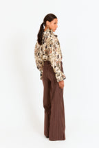 Anglet Teja Brown Striped Trousers