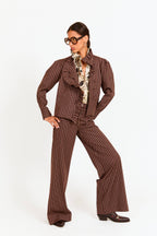 Anglet Teja Brown Striped Trousers