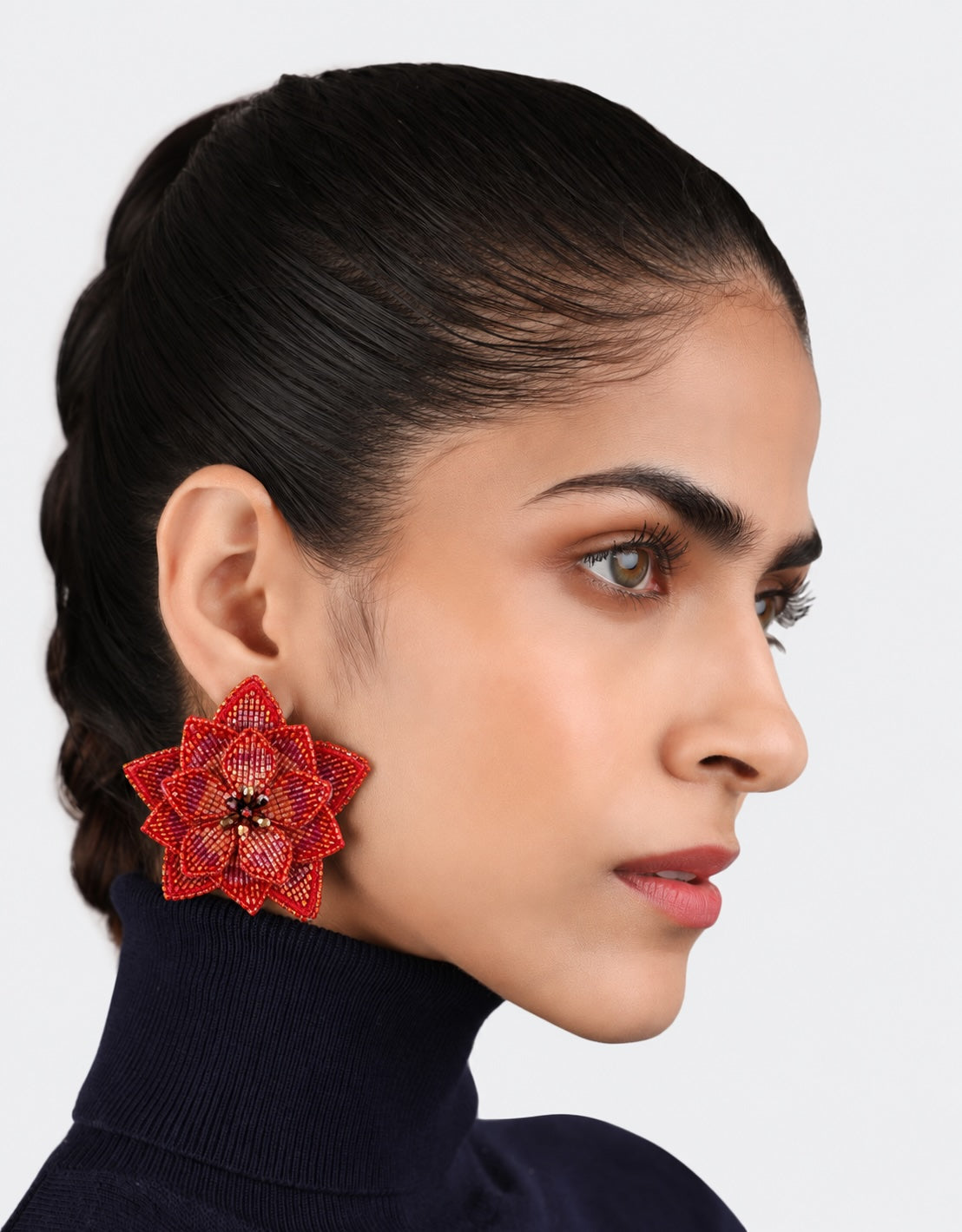 Zinnia Earring Red