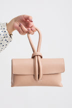 Leather Clutch Beige