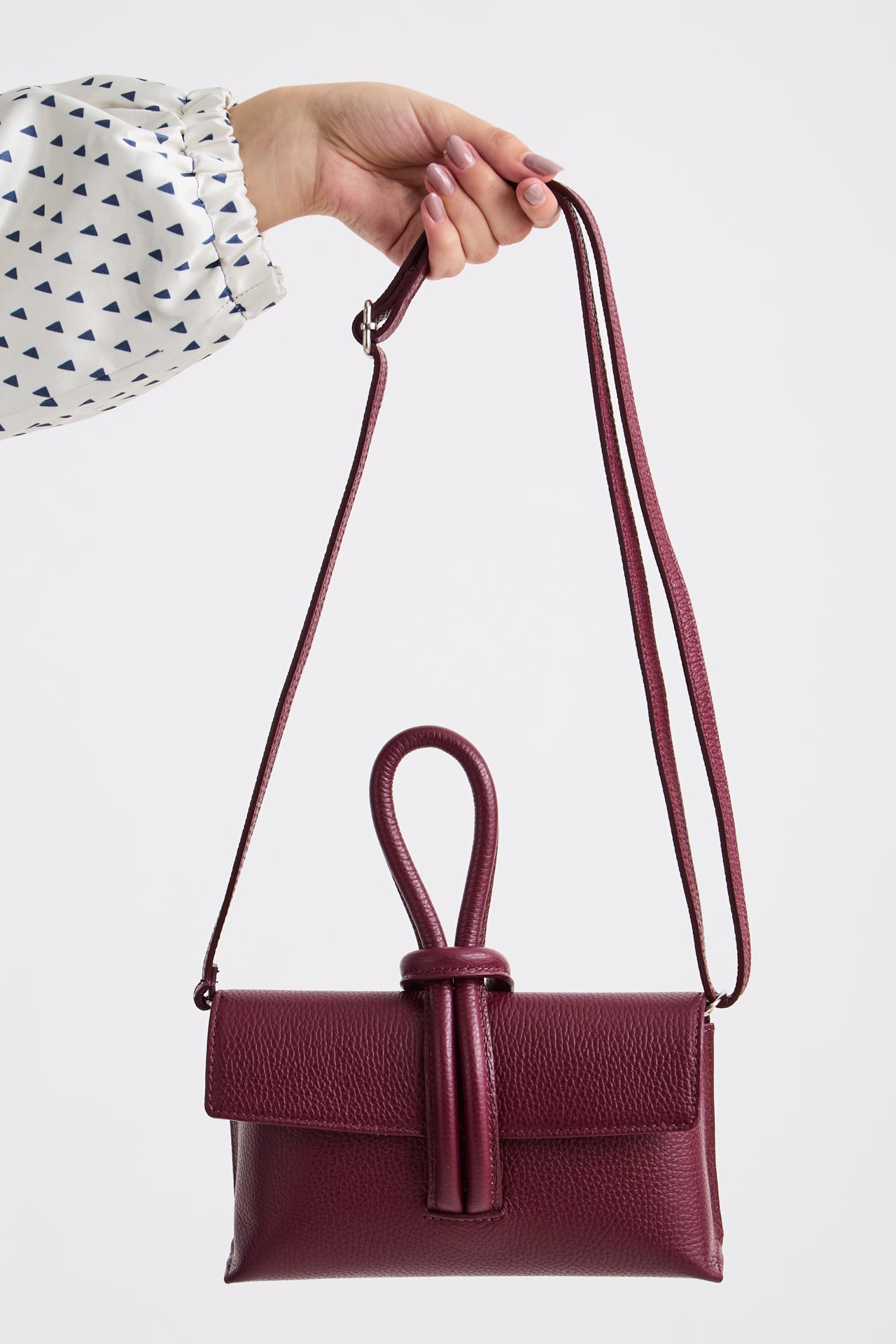 Leather Clutch Burgundy