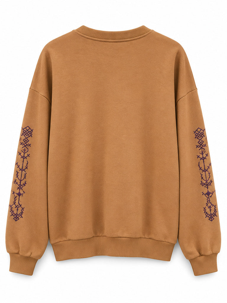 Mustard jumper Ethnic Embroidered Patterns