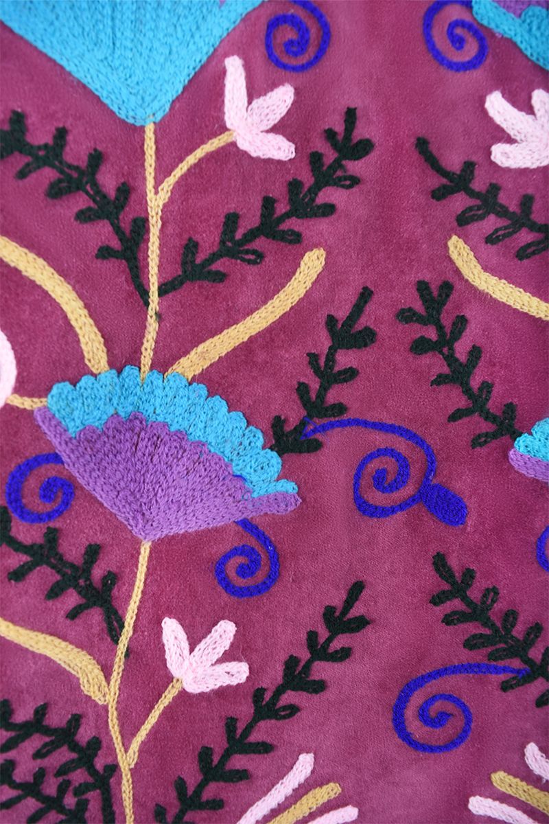 Fuchsia  Embroidery Jacket