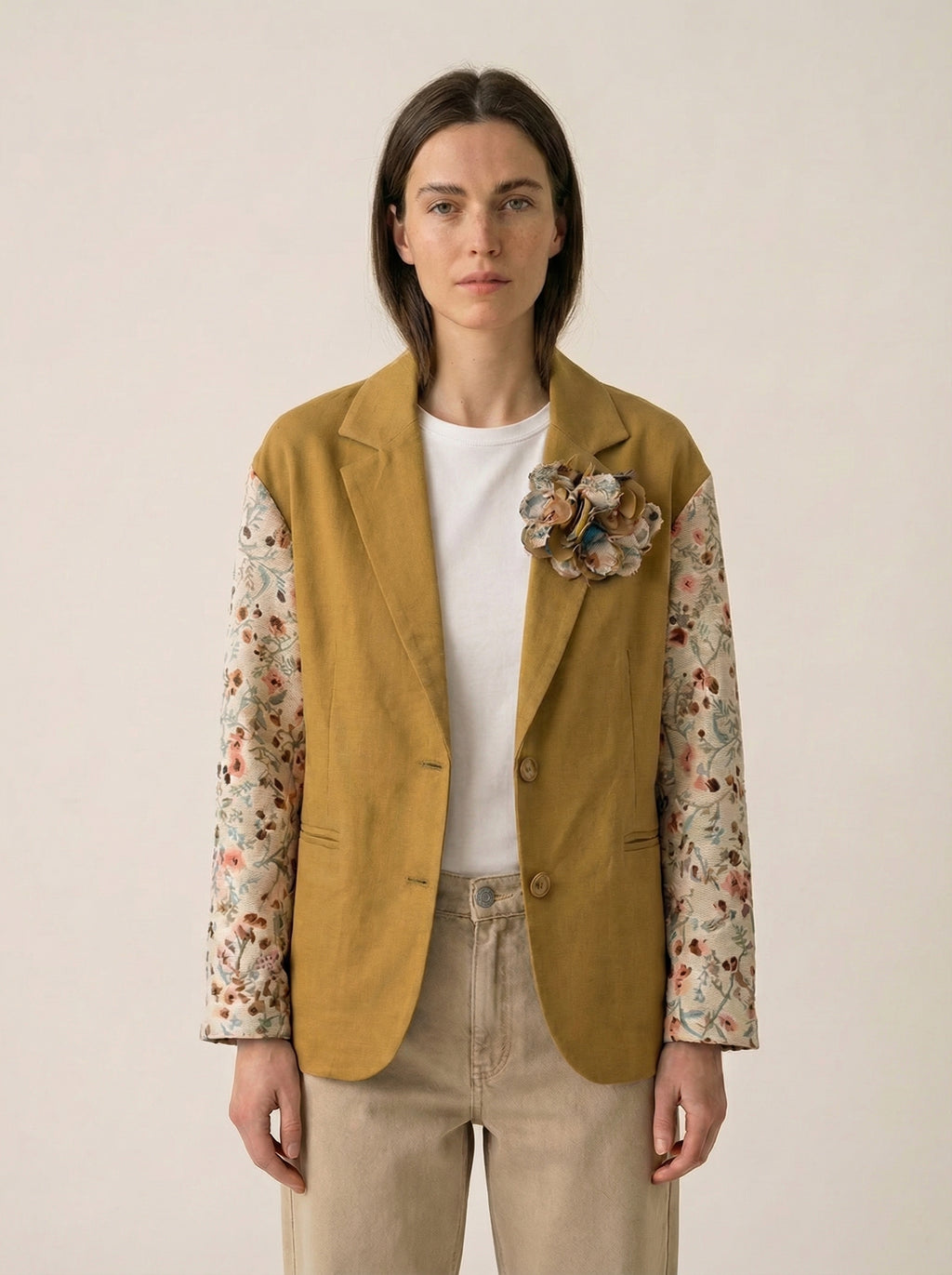 Flower Jacket with Flower Removable Pin