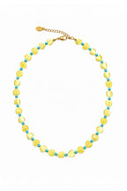 Turquoise and Yellow Heart Necklace