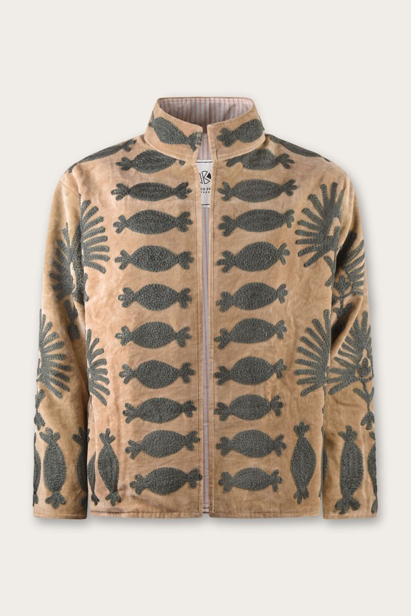 Beige Embroidery Jacket