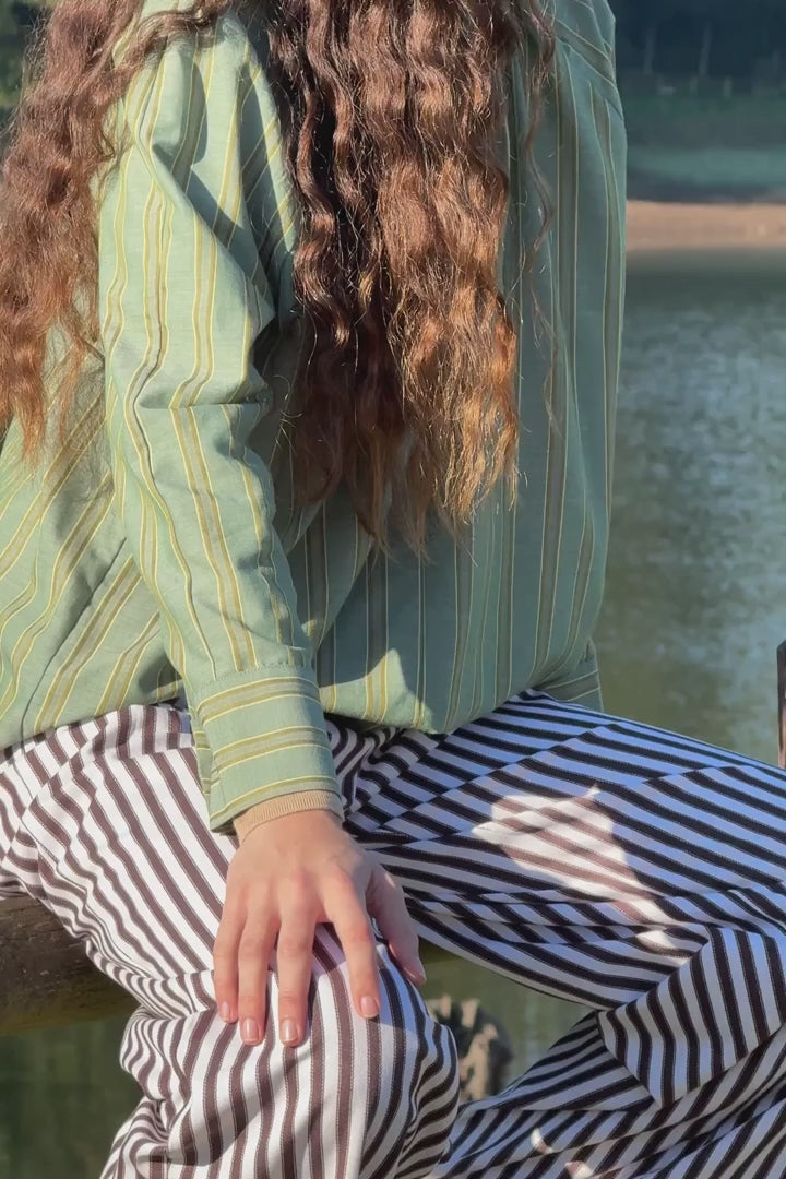 Bayona Striped Brown Trousers