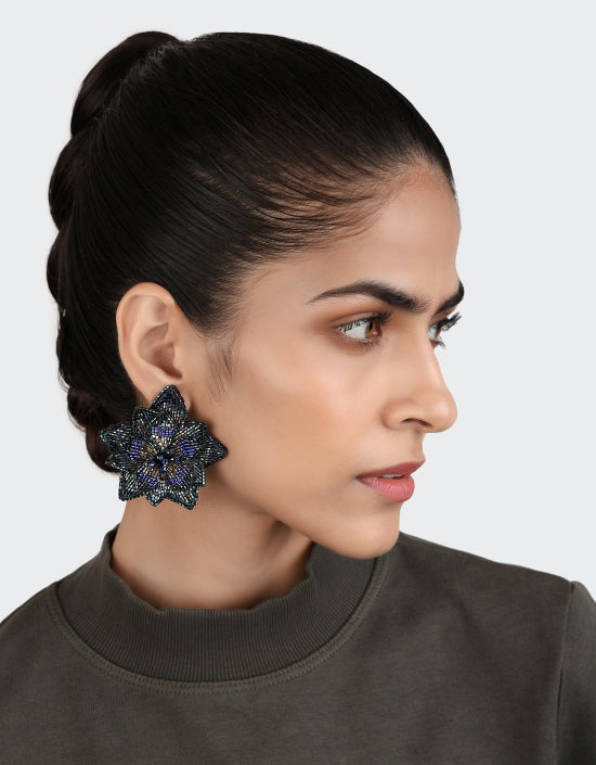 Zinnia Earring Navy