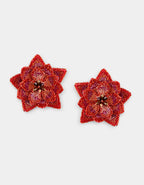 Zinnia Earring Red