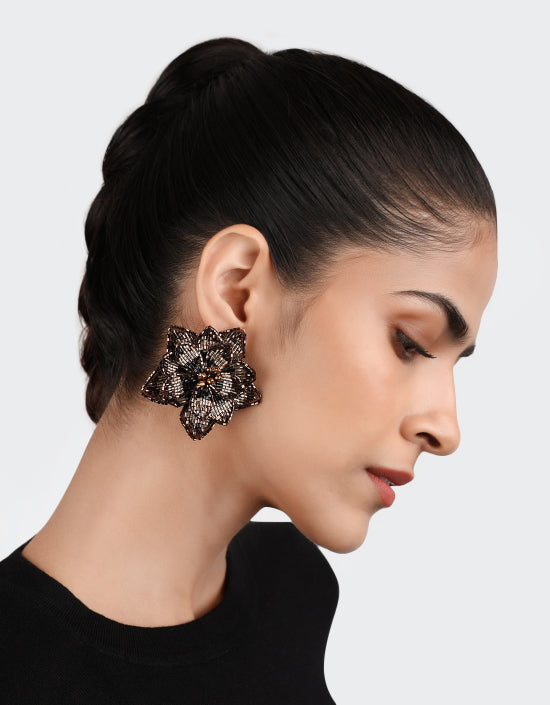 Zinnia Earring Red